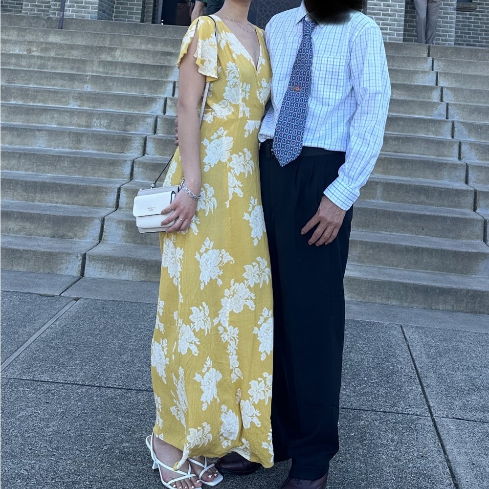 Lulu’s Heart of Marigold Floral Wrap Maxi Dress